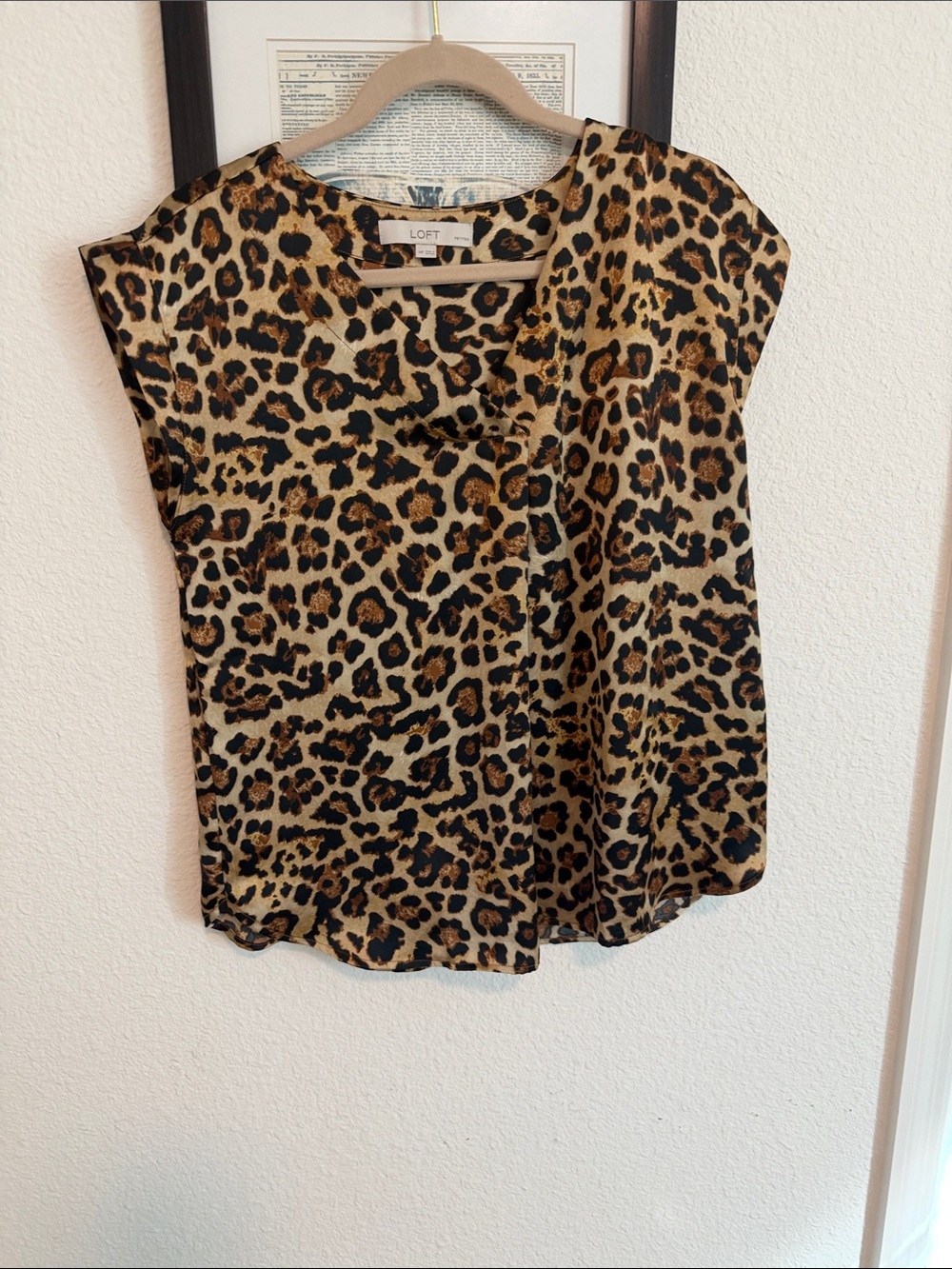 LOFT Leopard Print Sleeveless Camisole in Tan and Black